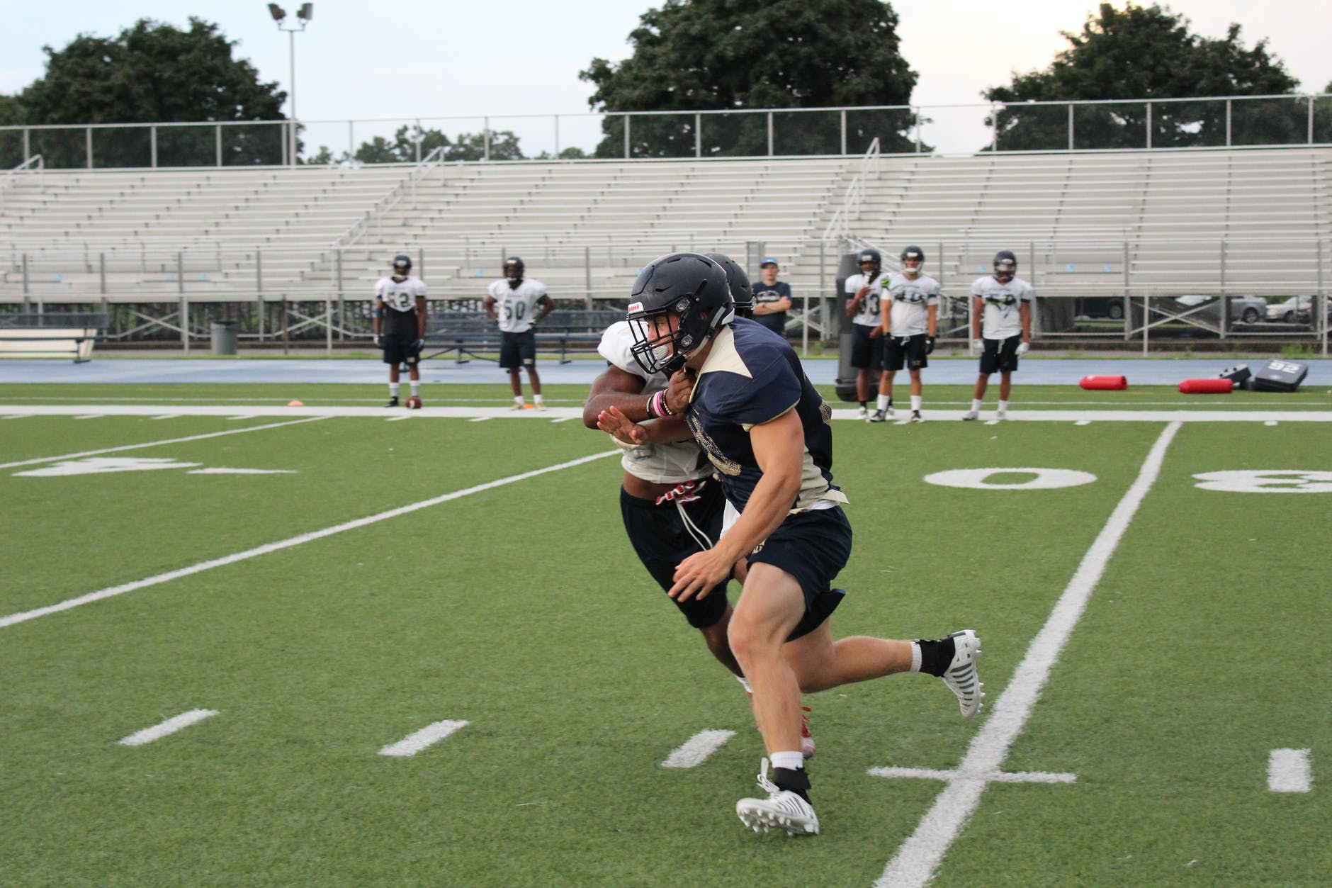 two man playing football