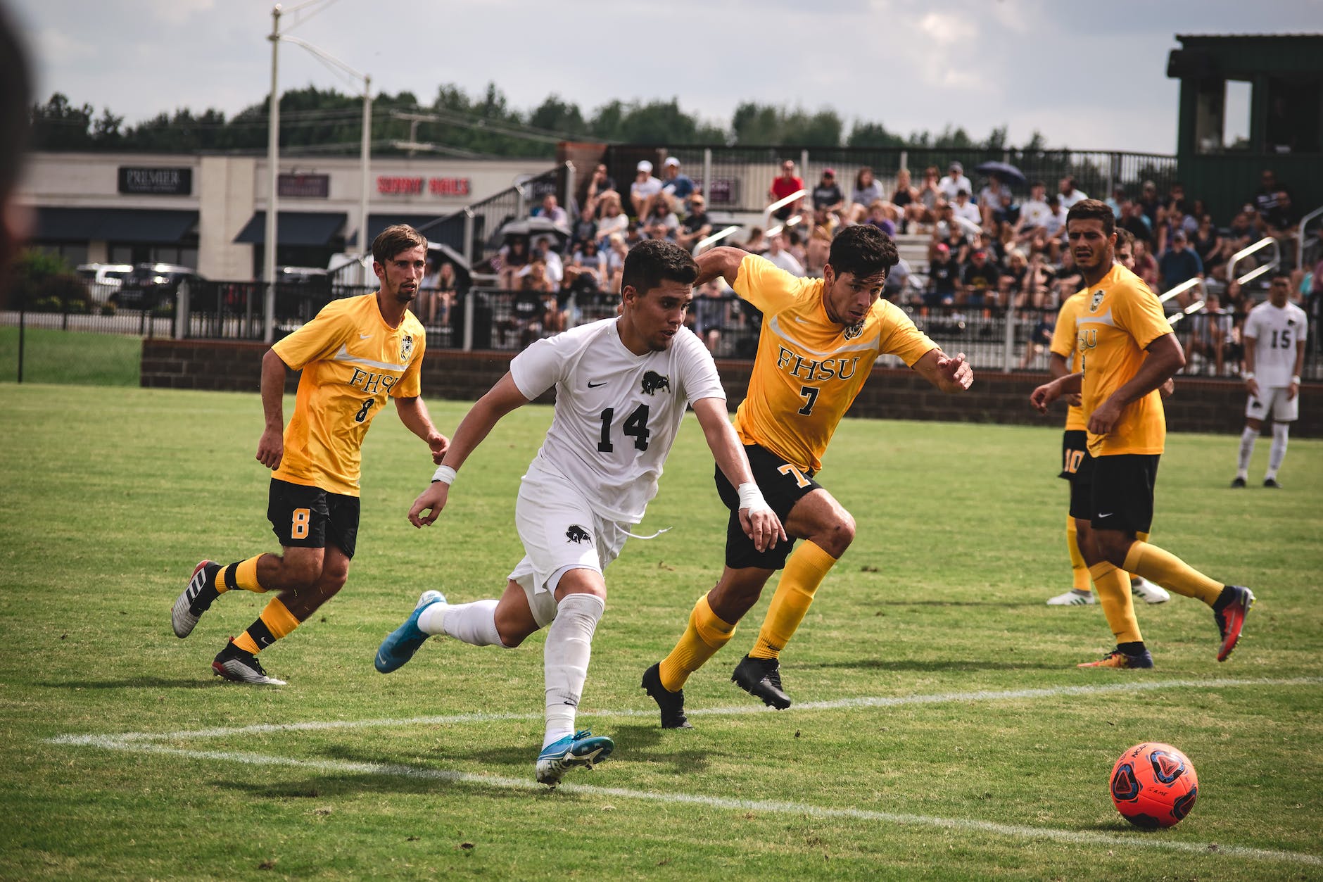 men playing football