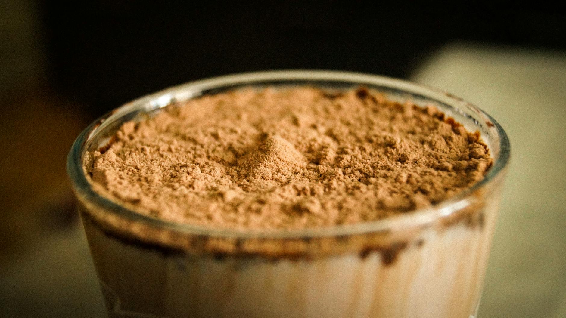 shallow focus of chocolate drink